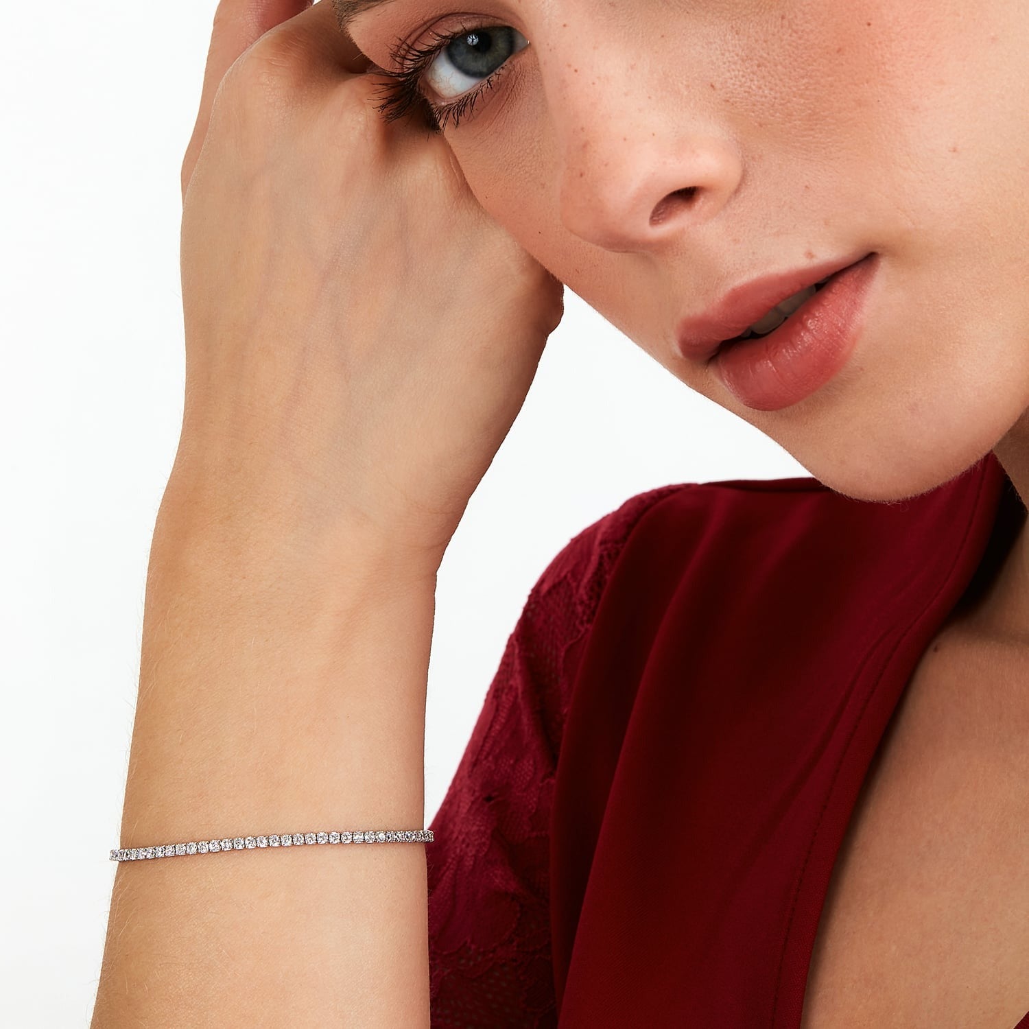 Bracciale tennis bianco donna in argento Le petite story lps05awv31