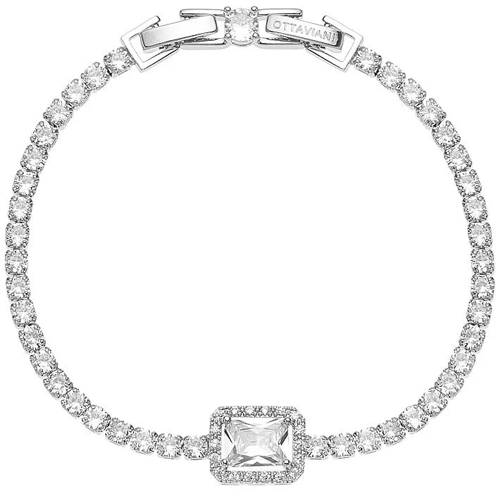 Bracciale tennis con zircone centrale donna Ottaviani