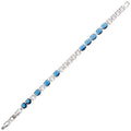 Bracciale tennis con zirconi bianchi e blu Ottaviani
