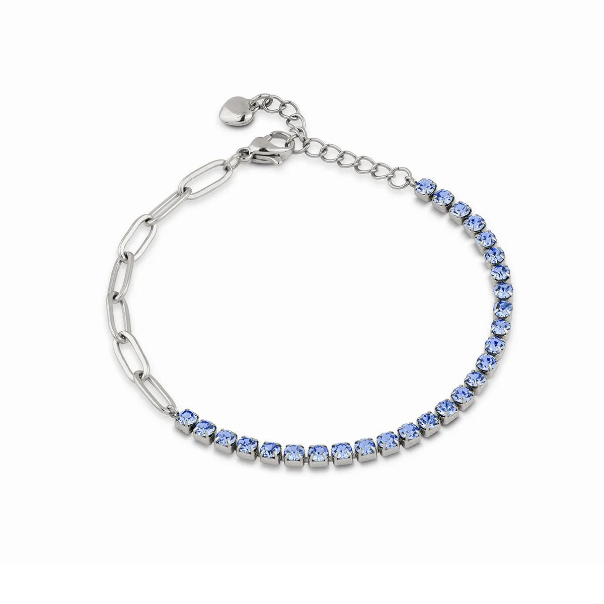 Bracciale tennis donna Ops in acciaio con pietre azzurre opsbr-895