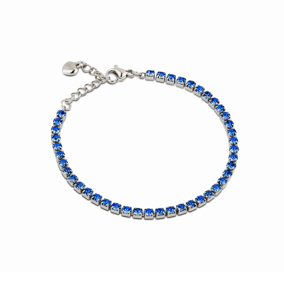 Bracciale tennis donna Ops in acciaio con pietre blu opsbr-902