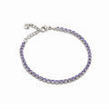 Bracciale tennis donna Ops in acciaio con zirconi viola opsbr-900