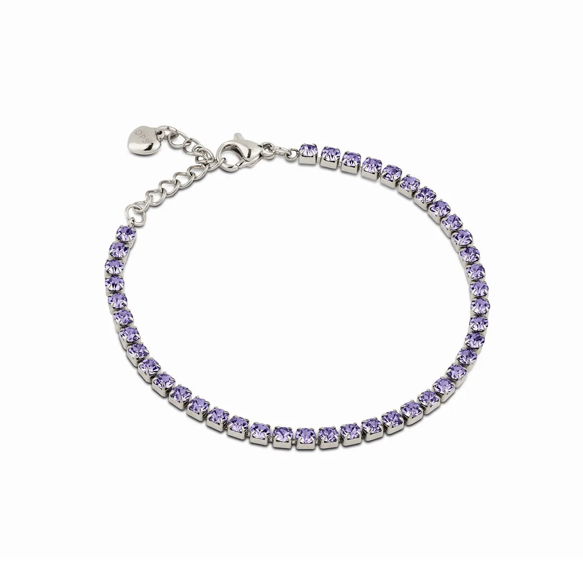 Bracciale tennis donna Ops in acciaio con zirconi viola opsbr-900