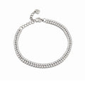 Bracciale tennis donna Ops in acciaio con zirconi bianchi