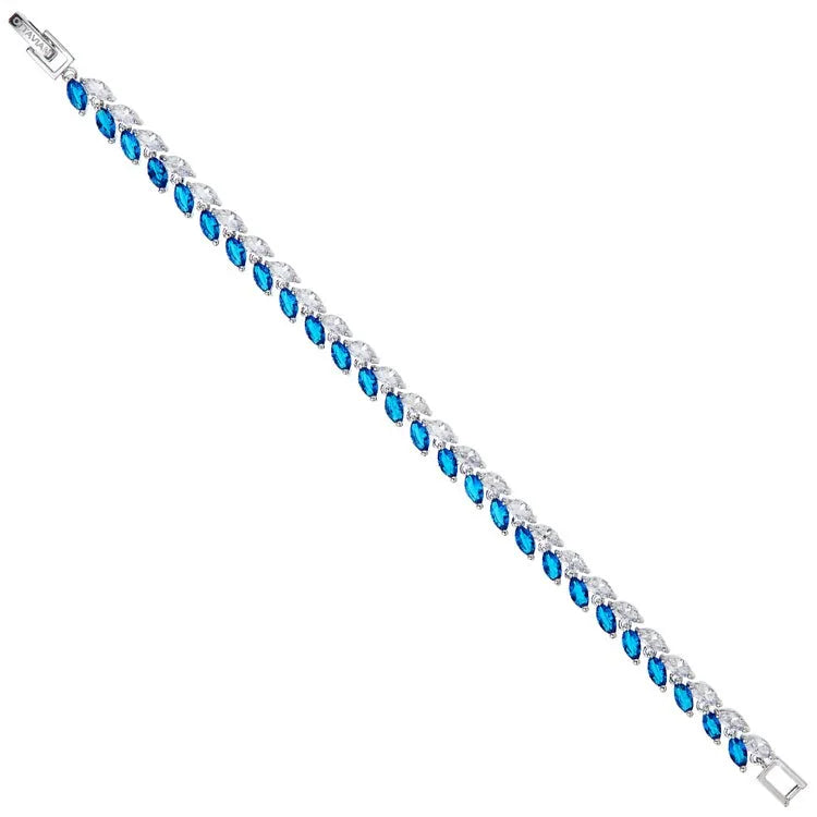 Bracciale tennis donna Ottaviani con zirconi blu