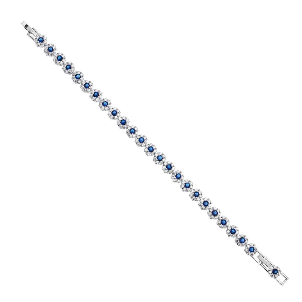 Bracciale tennis donna Ottaviani con zirconi blu