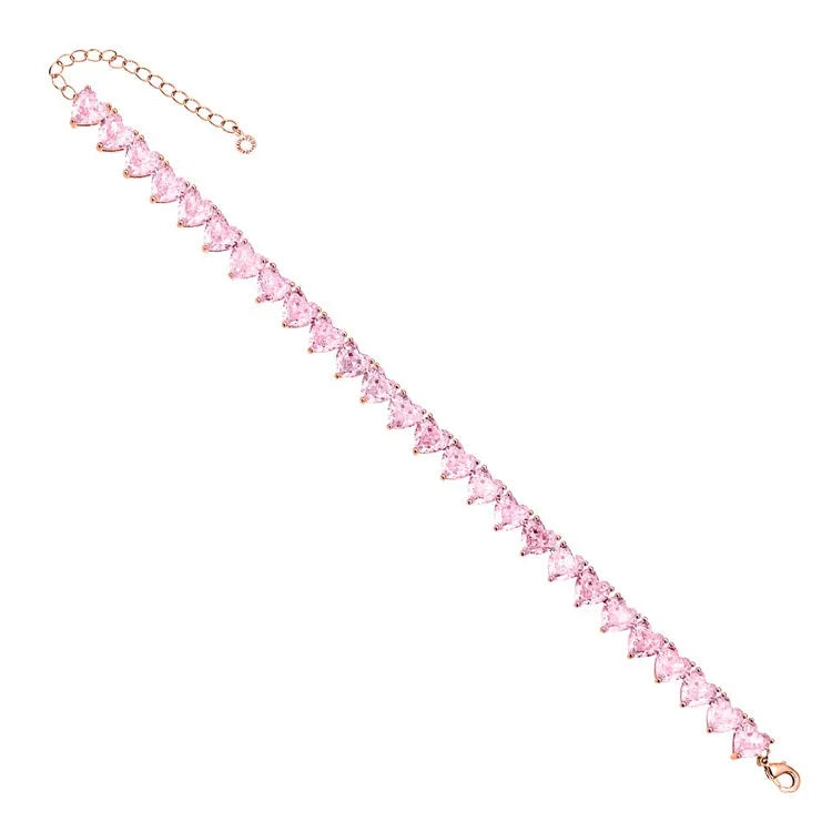 Bracciale tennis donna Ottaviani con zirconi rosa
