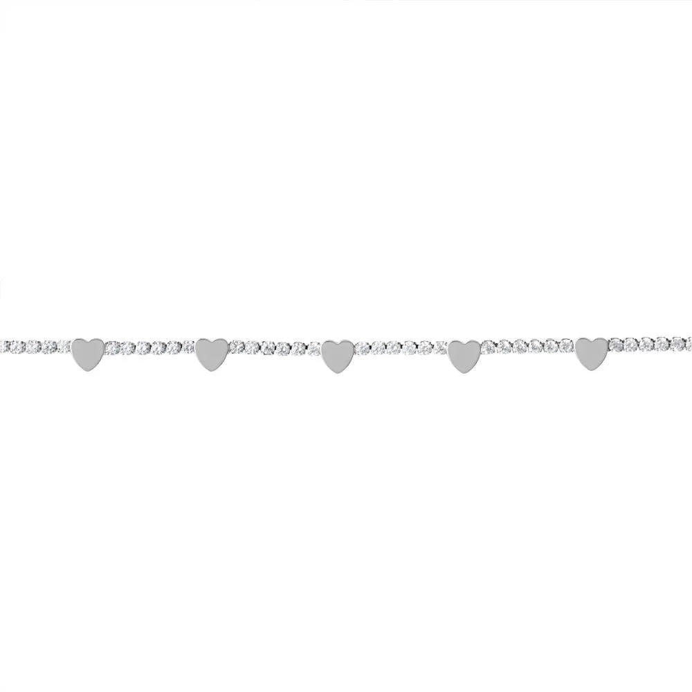 Stroili Damen-Tennisarmband aus Stahl mit Herzen
