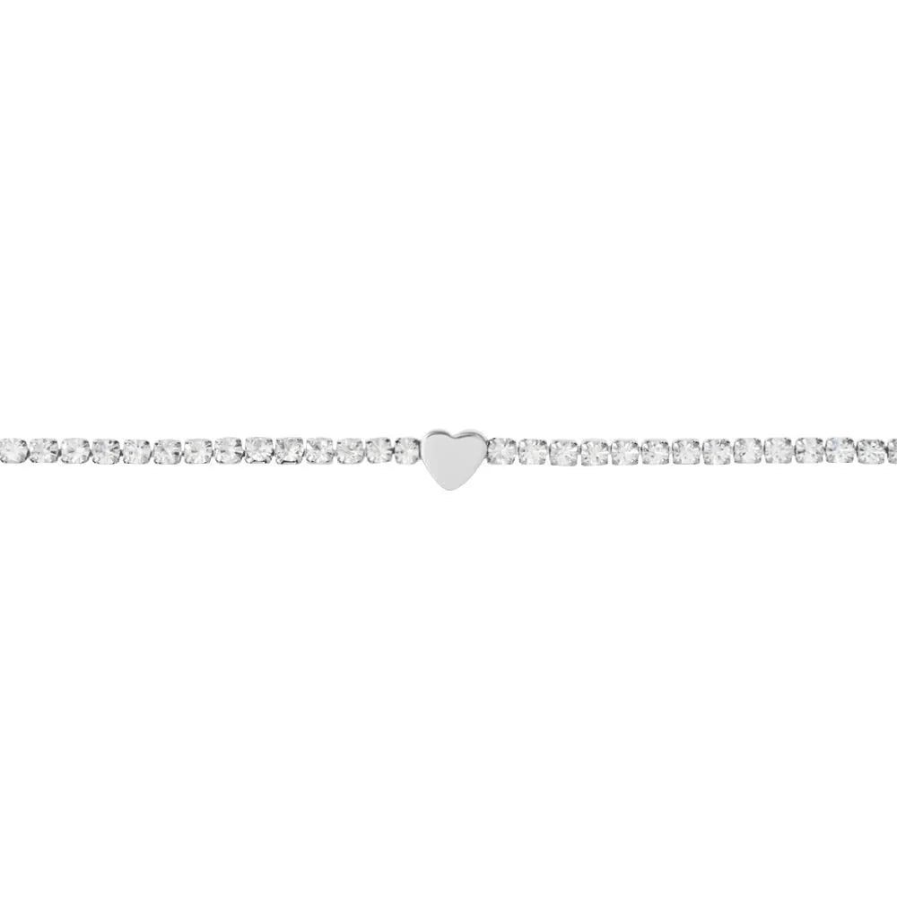 Stroili Tennisarmband für Damen aus rhodiniertem Metall und Kristallen