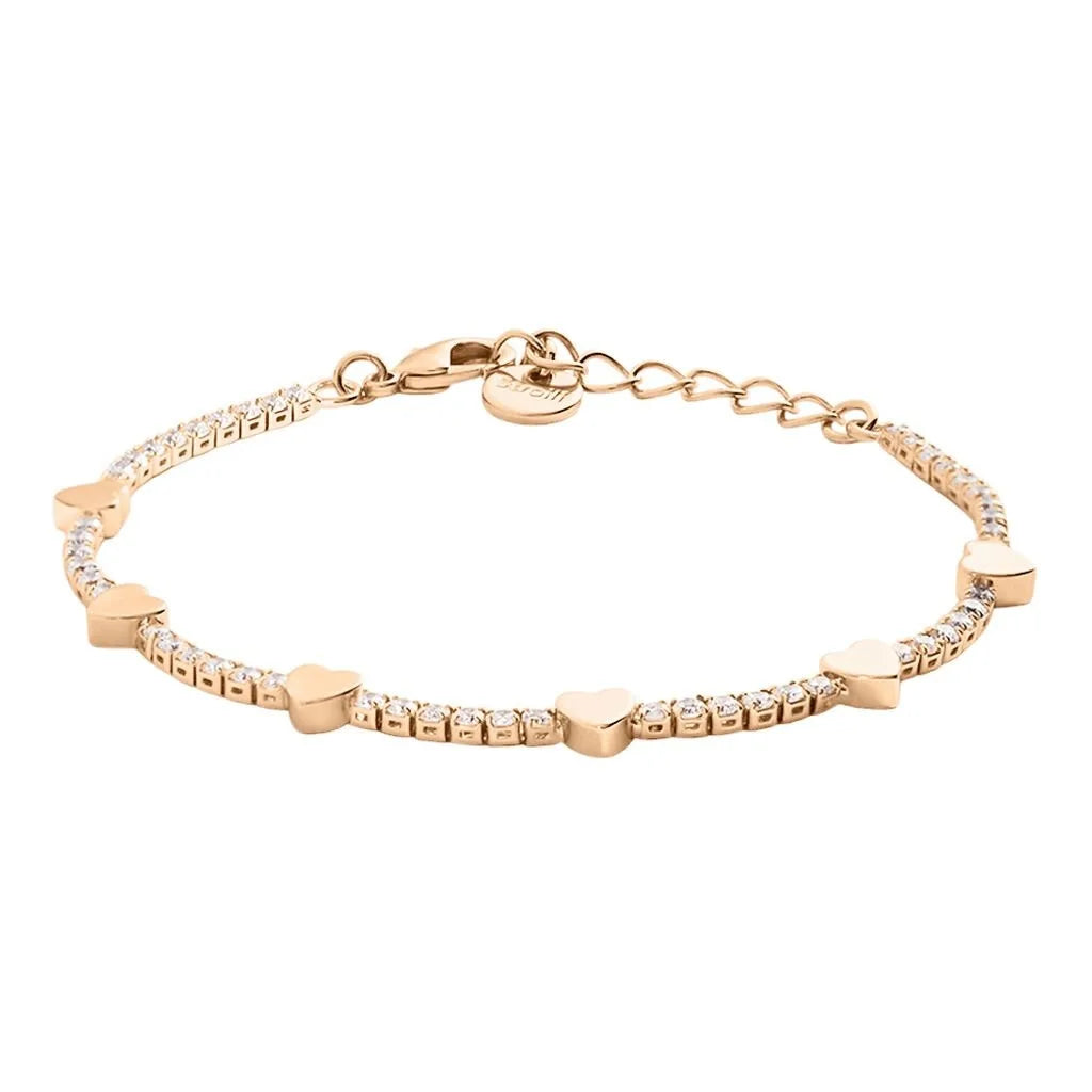 Bracciale tennis donna Stroili in ottone rosato con zirconi 1689006