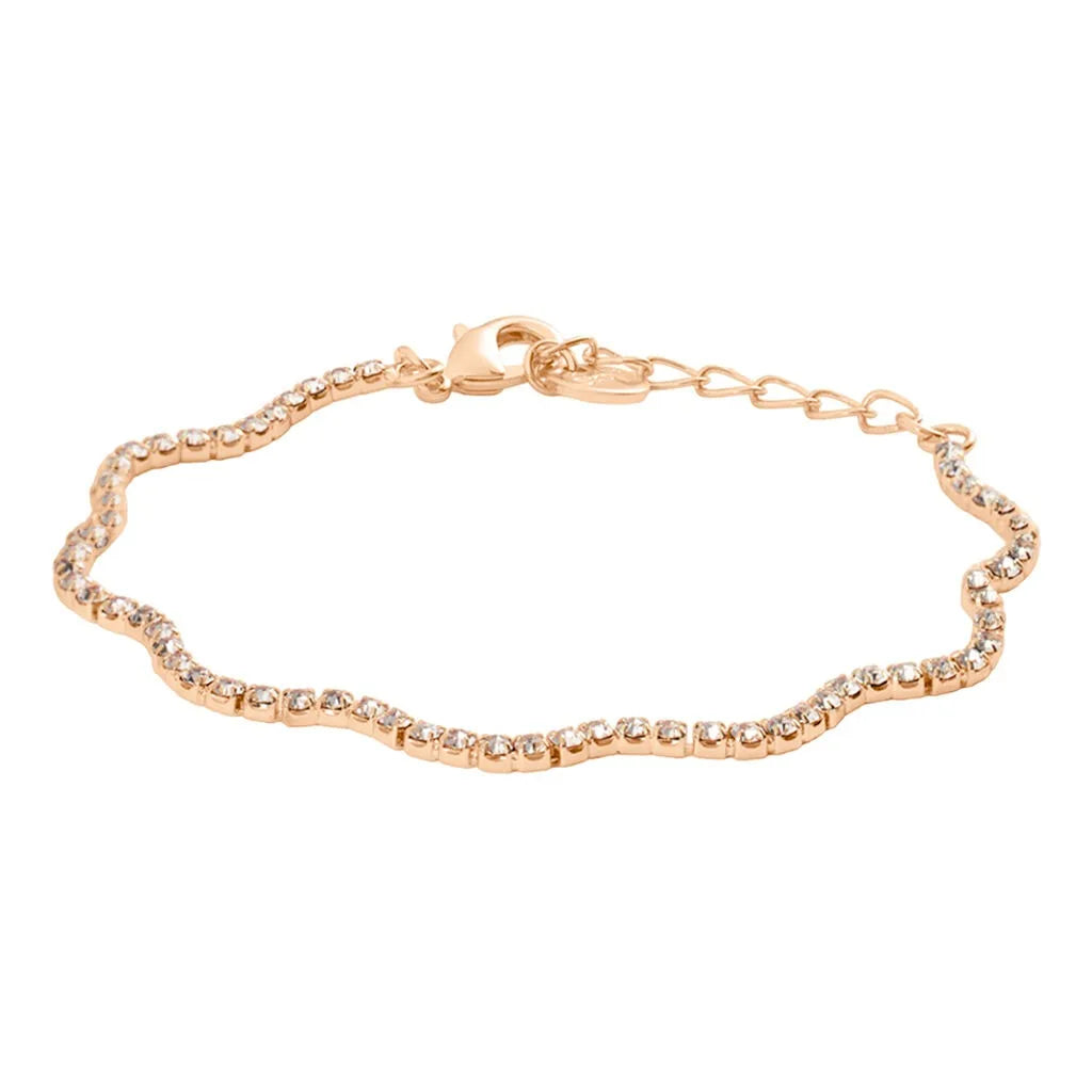 Stroili Damen Tennisarmband Romantic Shine Messing Rosa Kristall