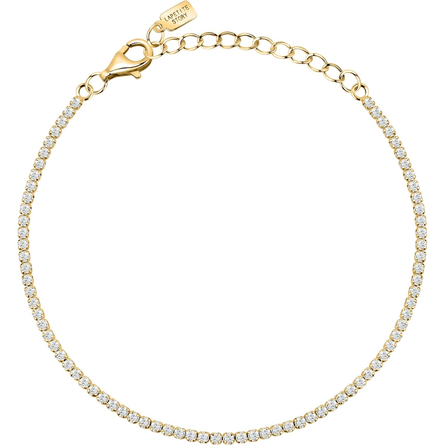 Bracciale tennis dorato donna in argento Le petite story lps05awv34