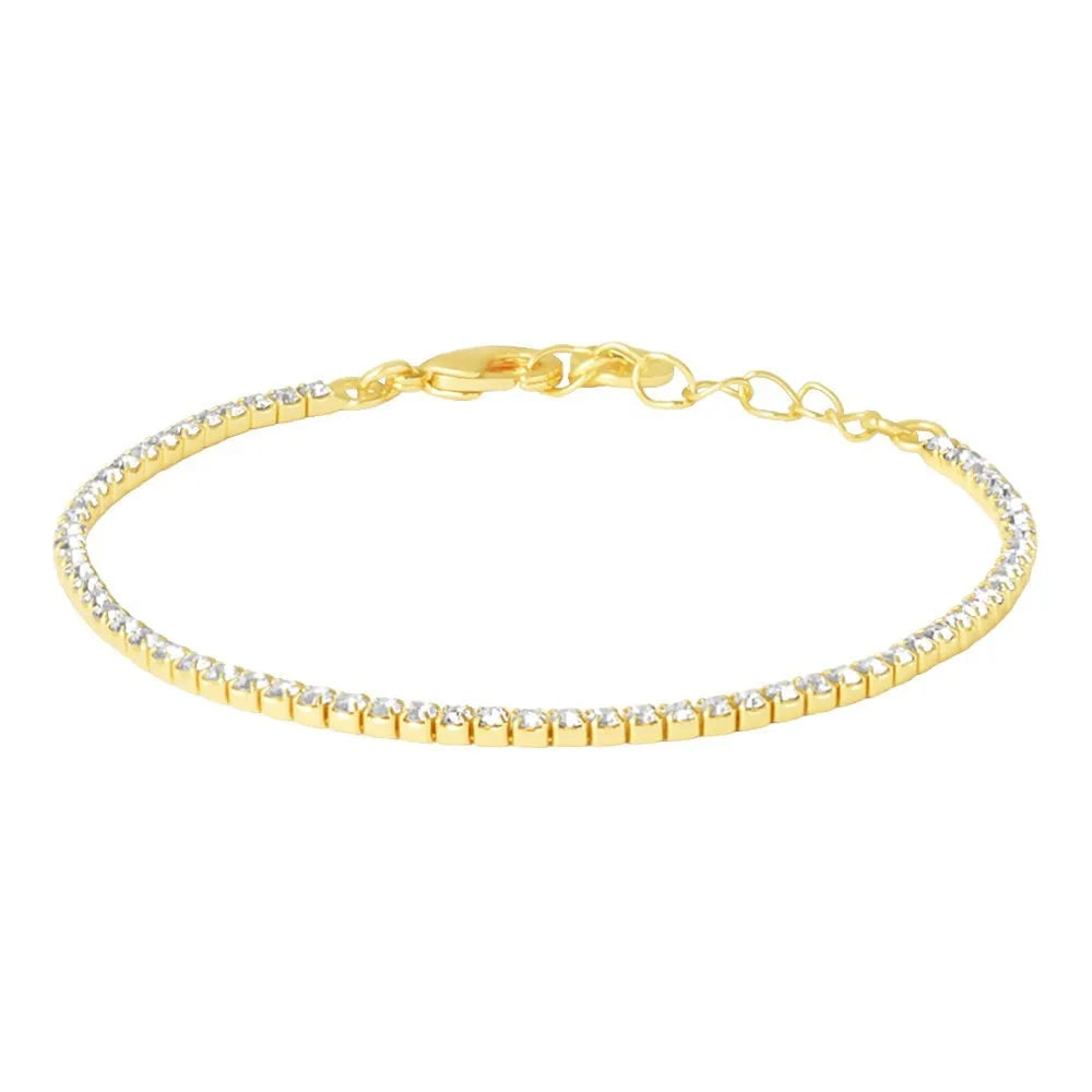 Bracciale tennis in acciaio dorato donna Stroili
