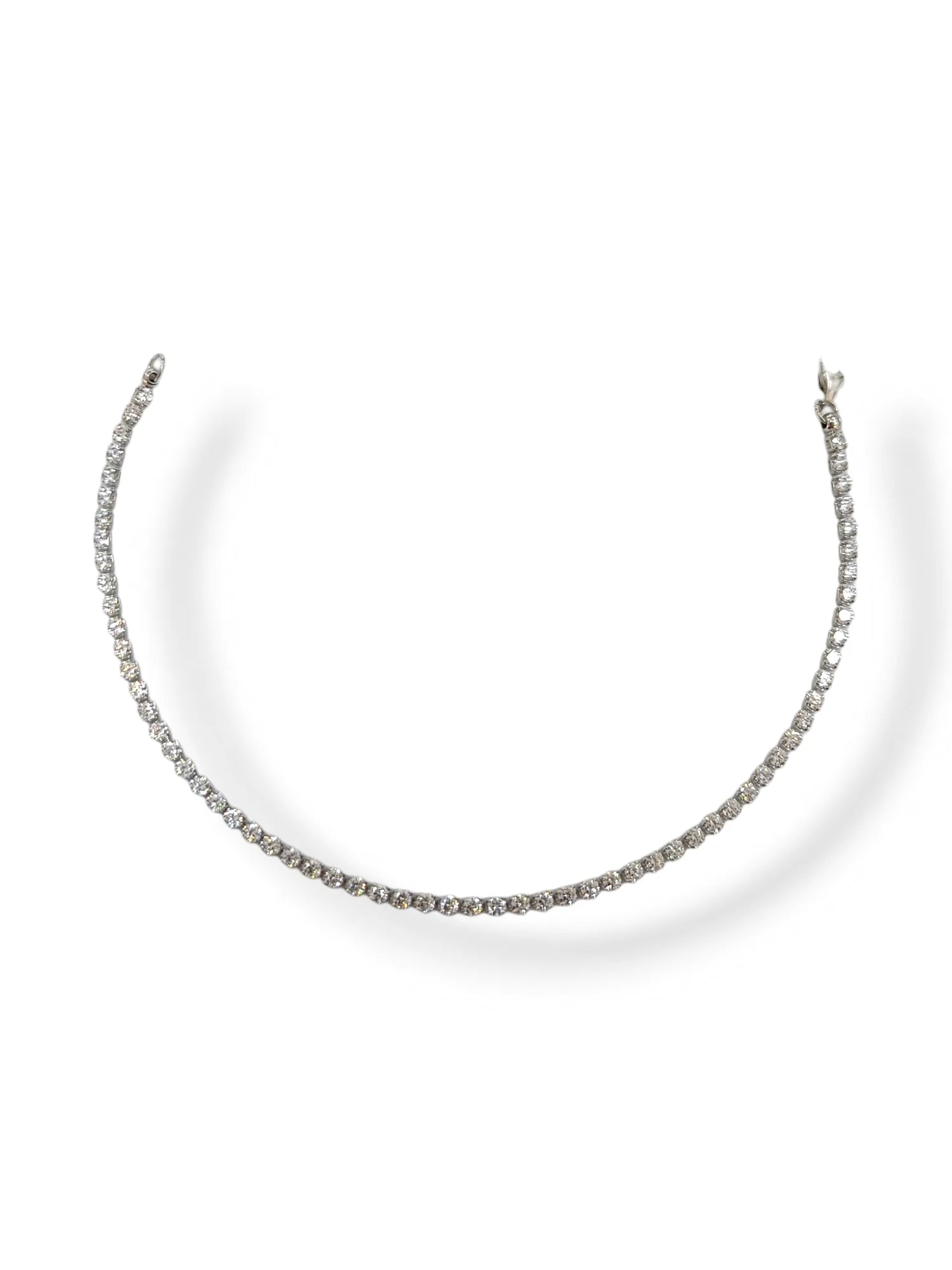 Tennisarmband aus 9 Karat Weißgold mit weißen Zirkonia Igold
