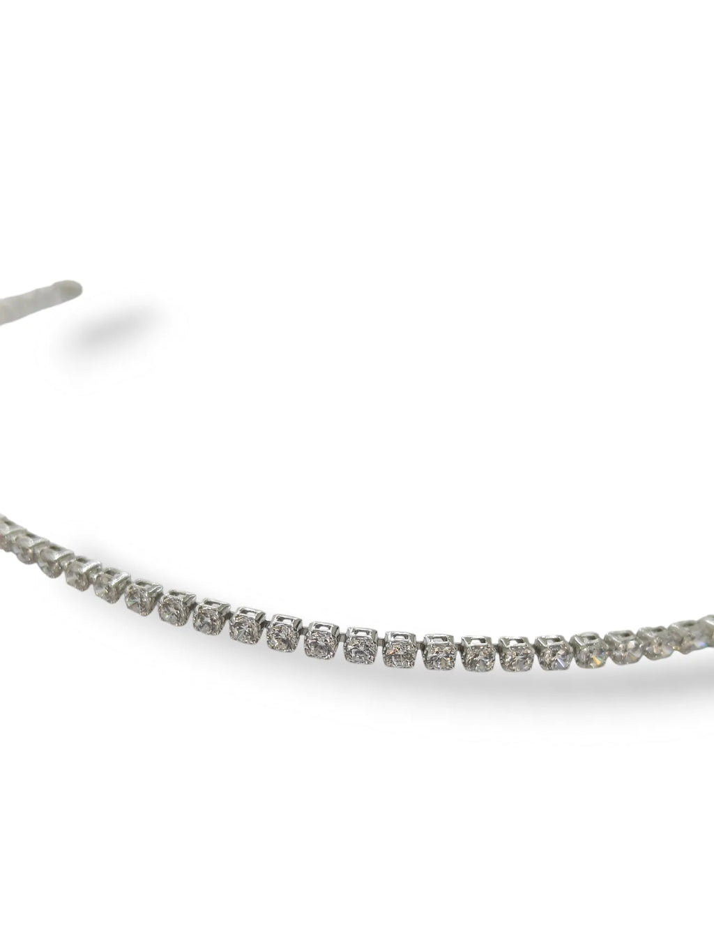 Tennisarmband aus 9 Karat Weißgold mit weißen Zirkonia Igold