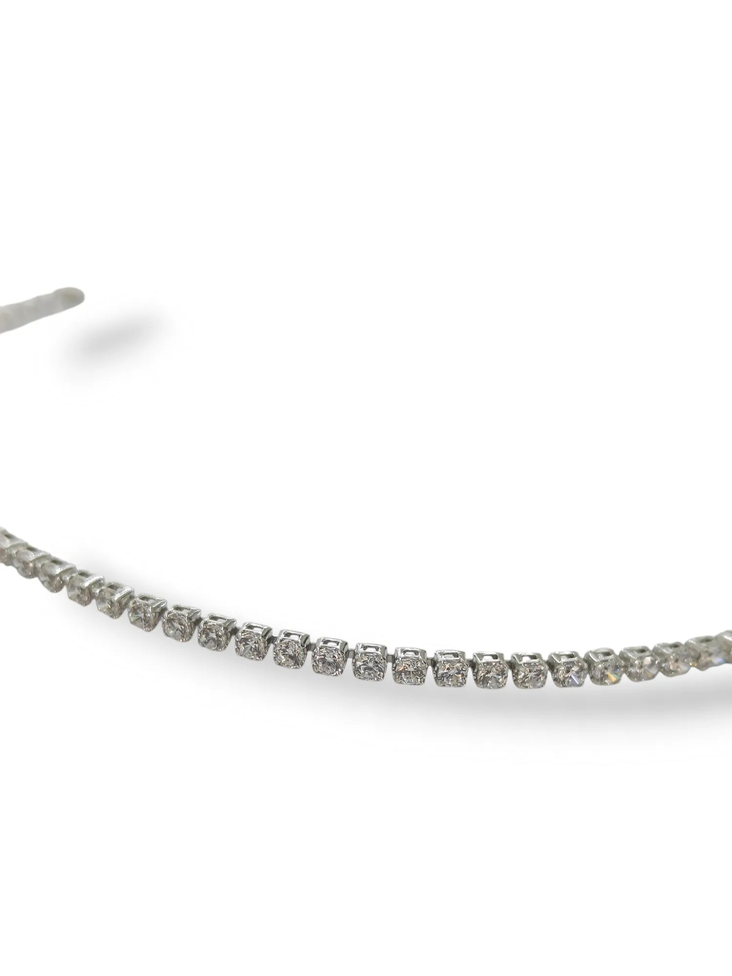 Tennisarmband aus 9 Karat Weißgold mit weißen Zirkonia Igold