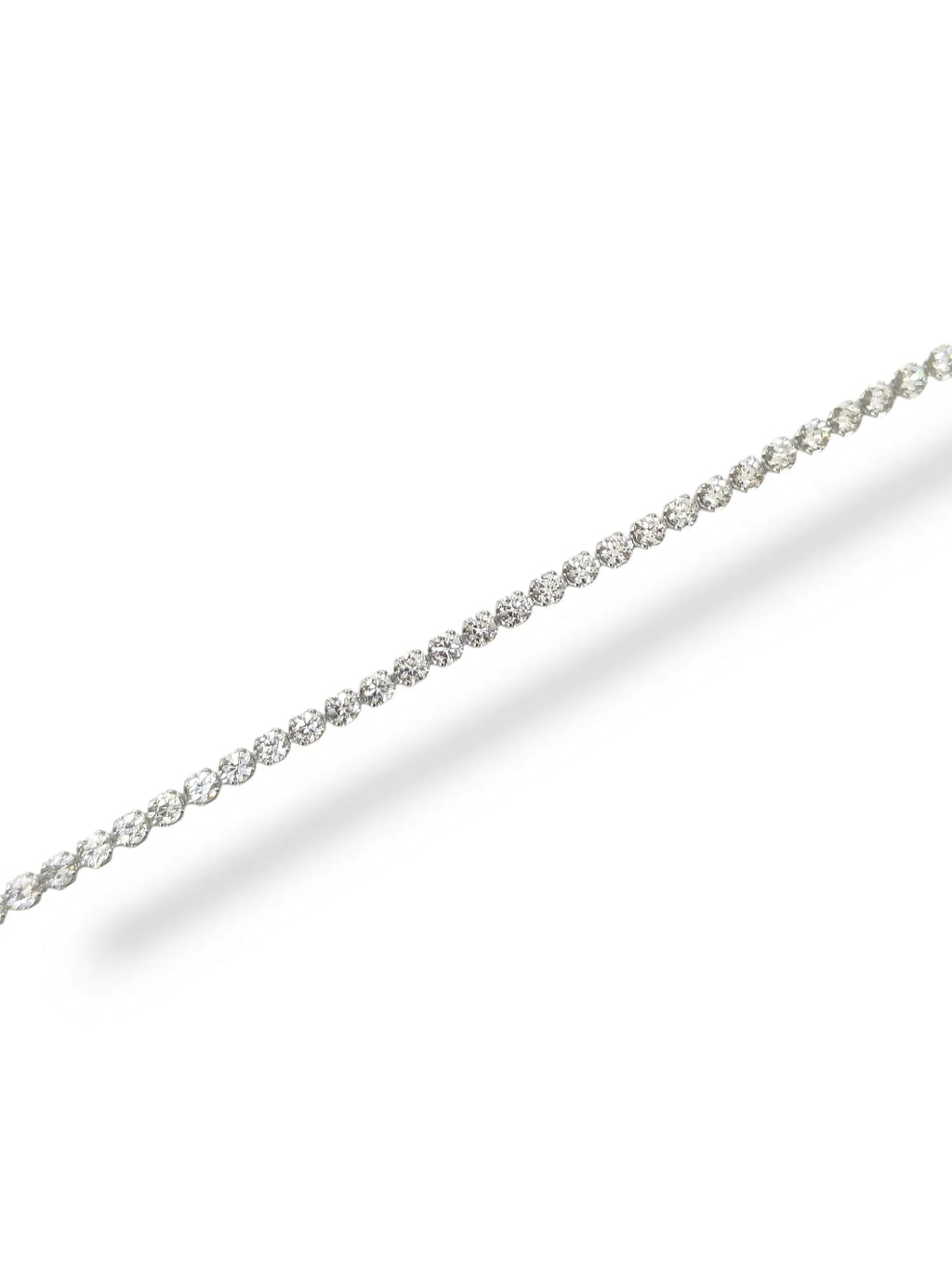 Tennisarmband aus 9 Karat Weißgold mit weißen Zirkonia Igold