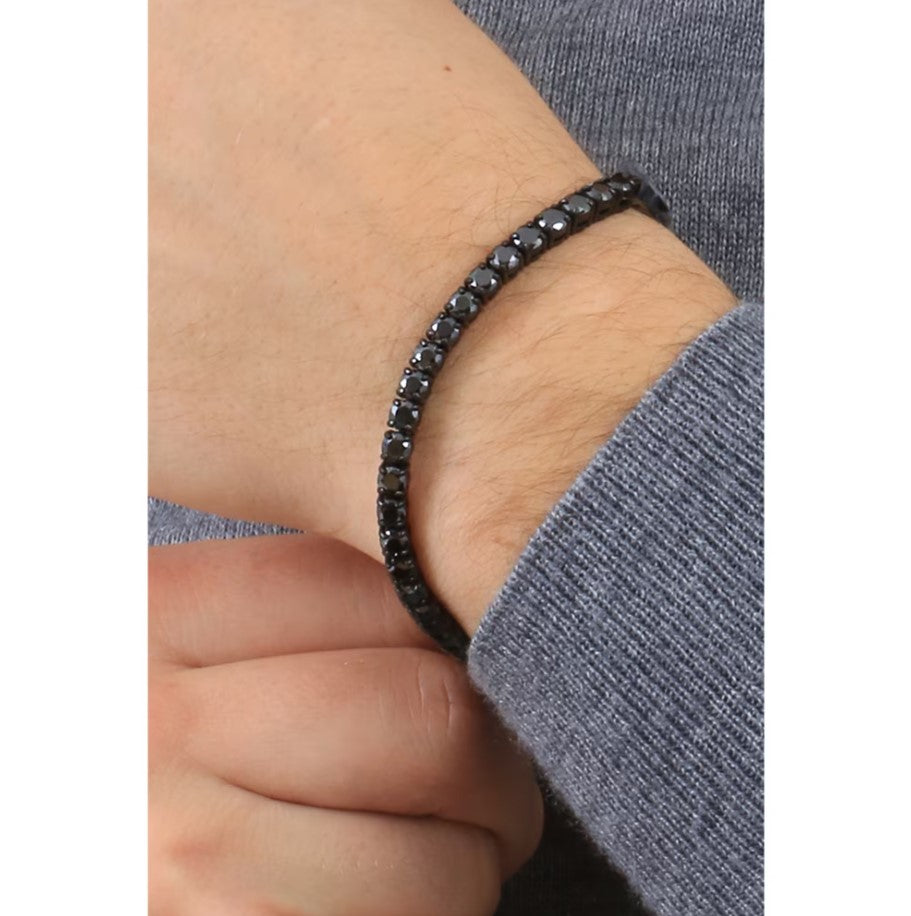 Armband Tennis Herrenschmuck Maserati Zirkonia schwarz JM222AVC02