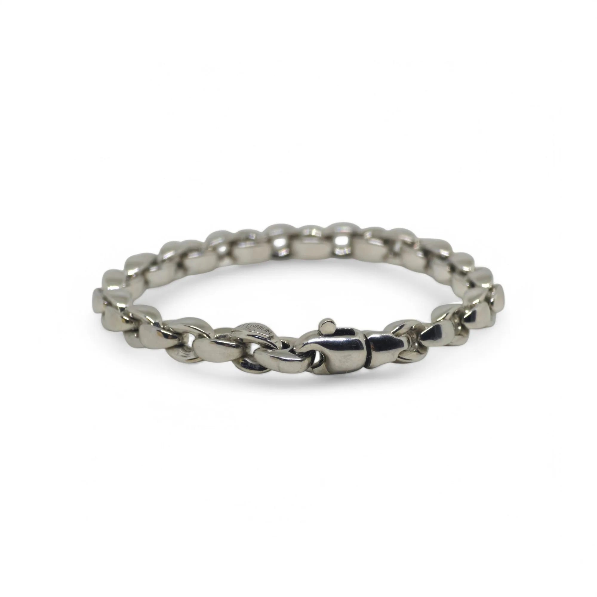 Unisex-Armband mit klassischer Kettengliedern aus 18 Karat Weißgold