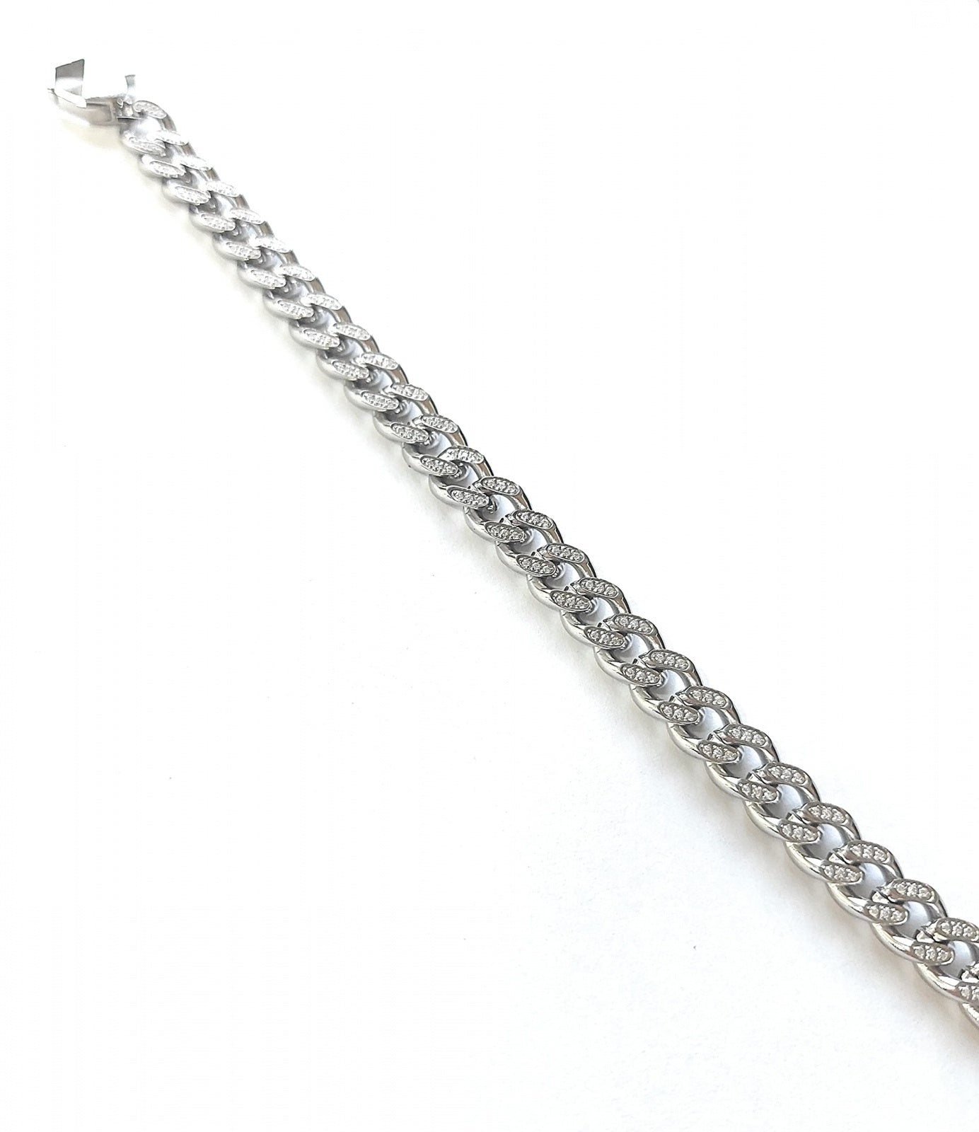 Bracciale uomo Bikkembergs in acciaio con diamanti skib15wd