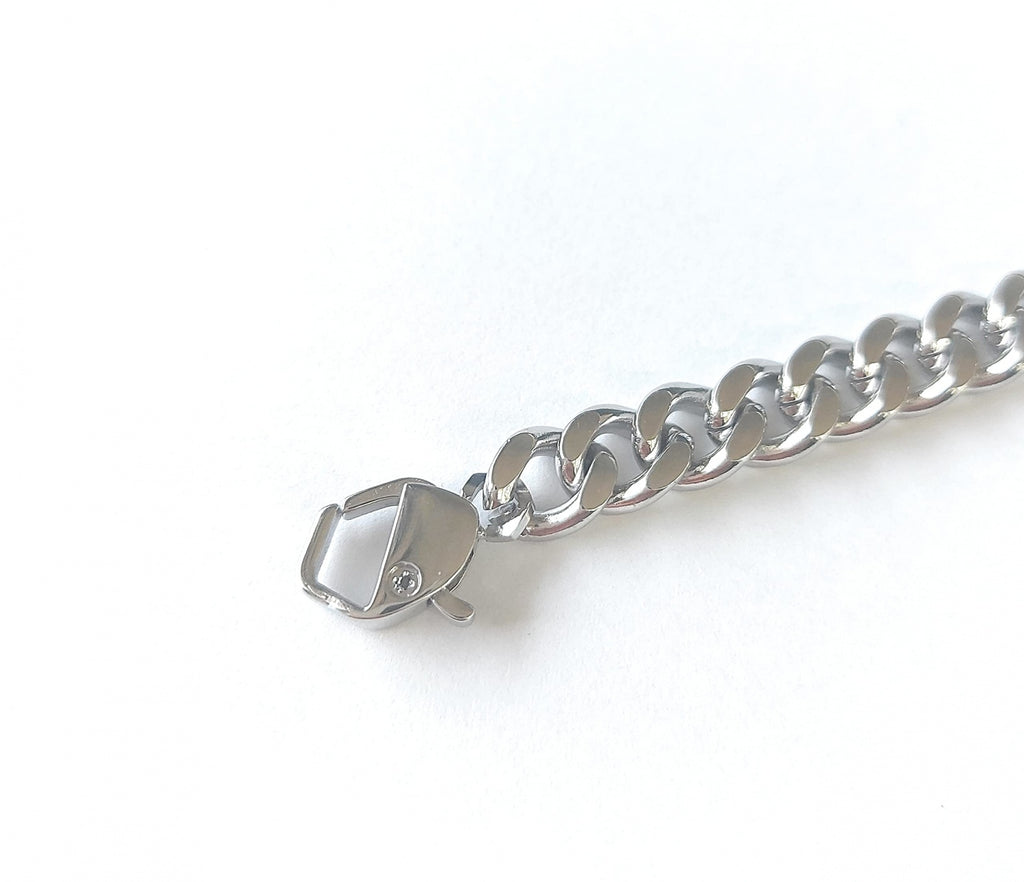 Bracciale uomo Bikkembergs in acciaio con diamanti skib15wd