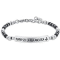 Bracciale uomo Luca Barra festa del papà in acciaio ba1718