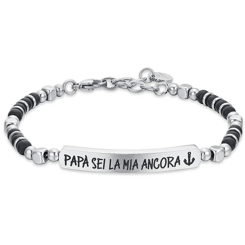 Bracciale uomo Luca Barra festa del papà in acciaio ba1718
