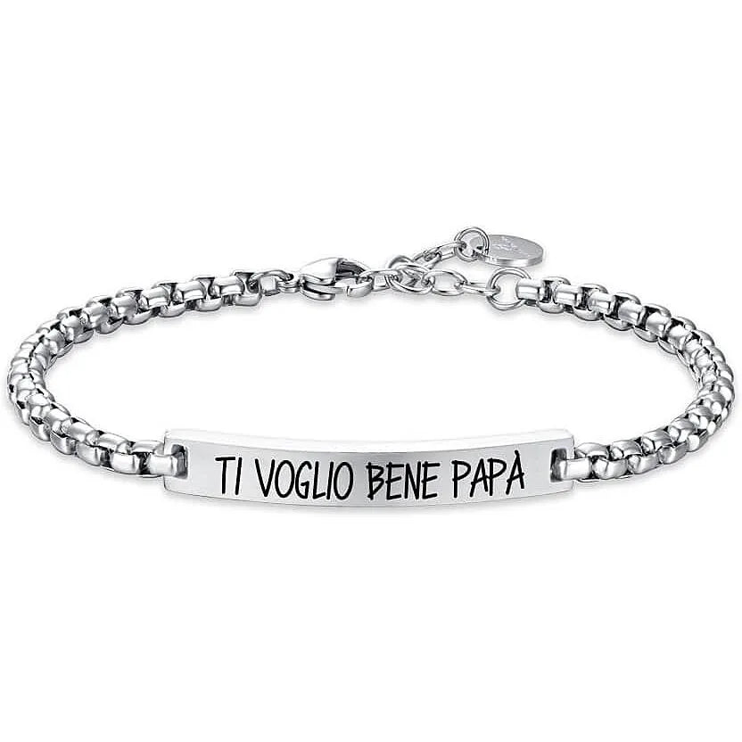Bracciale uomo Luca Barra festa del papà in acciaio ba1719