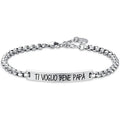 Bracciale uomo Luca Barra festa del papà in acciaio ba1719