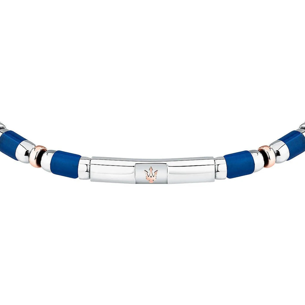 Bracciale uomo Maserati blu Iconic jm334avd45