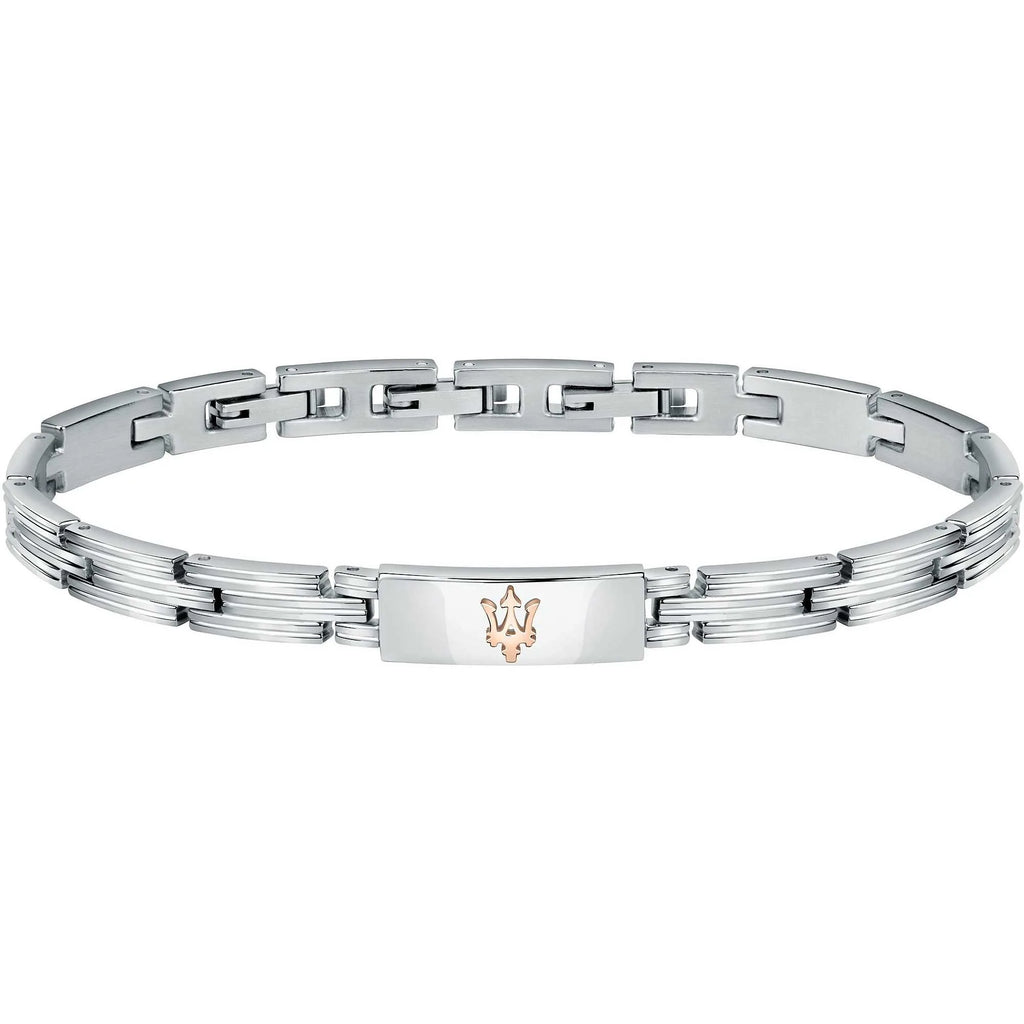 Bracciale uomo Maserati in acciaio con tridente JM121ATK12