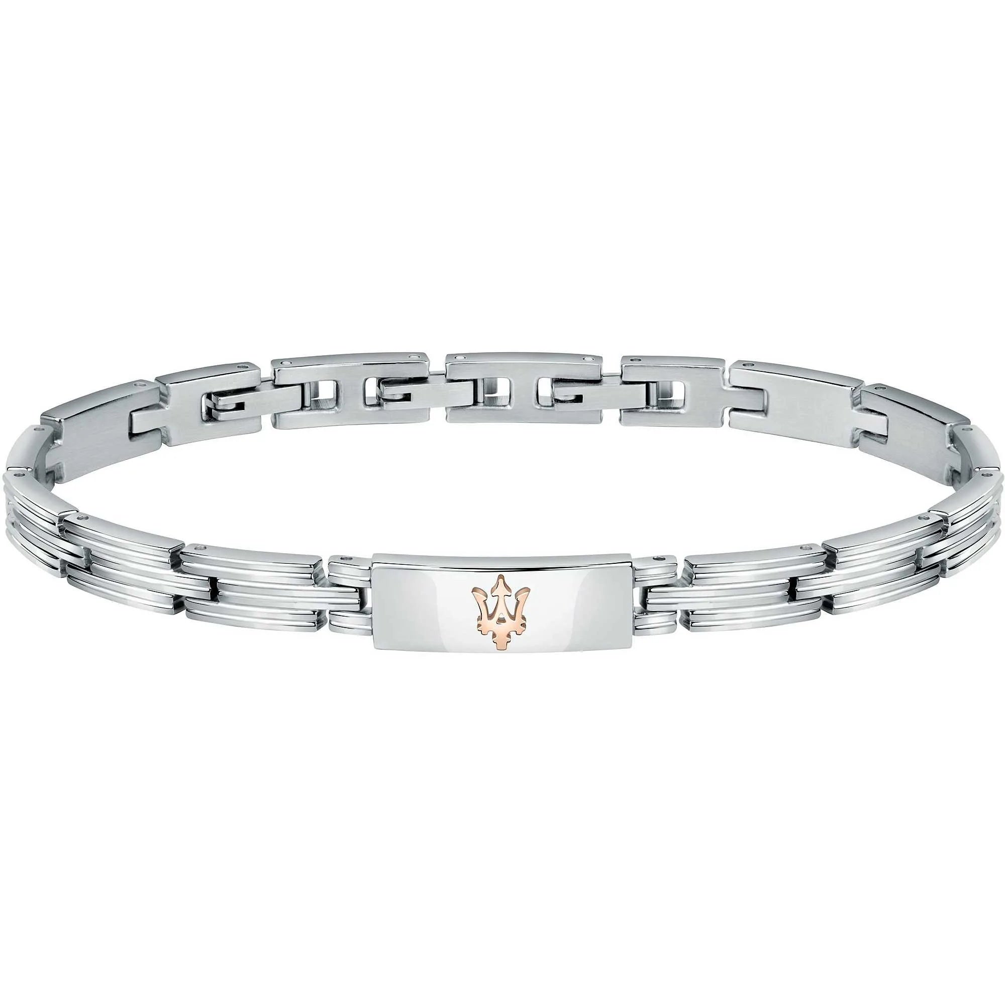 Bracciale uomo Maserati in acciaio con tridente JM121ATK12