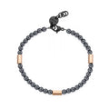 Bracciale uomo Sagapò con sfere ematite srt13
