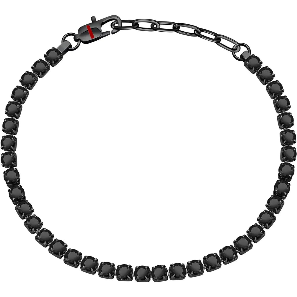 Bracciale uomo Sector tennis con pietre nere SANN42