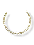Bracciale uomo a catena 3+1 in oro giallo 18kt