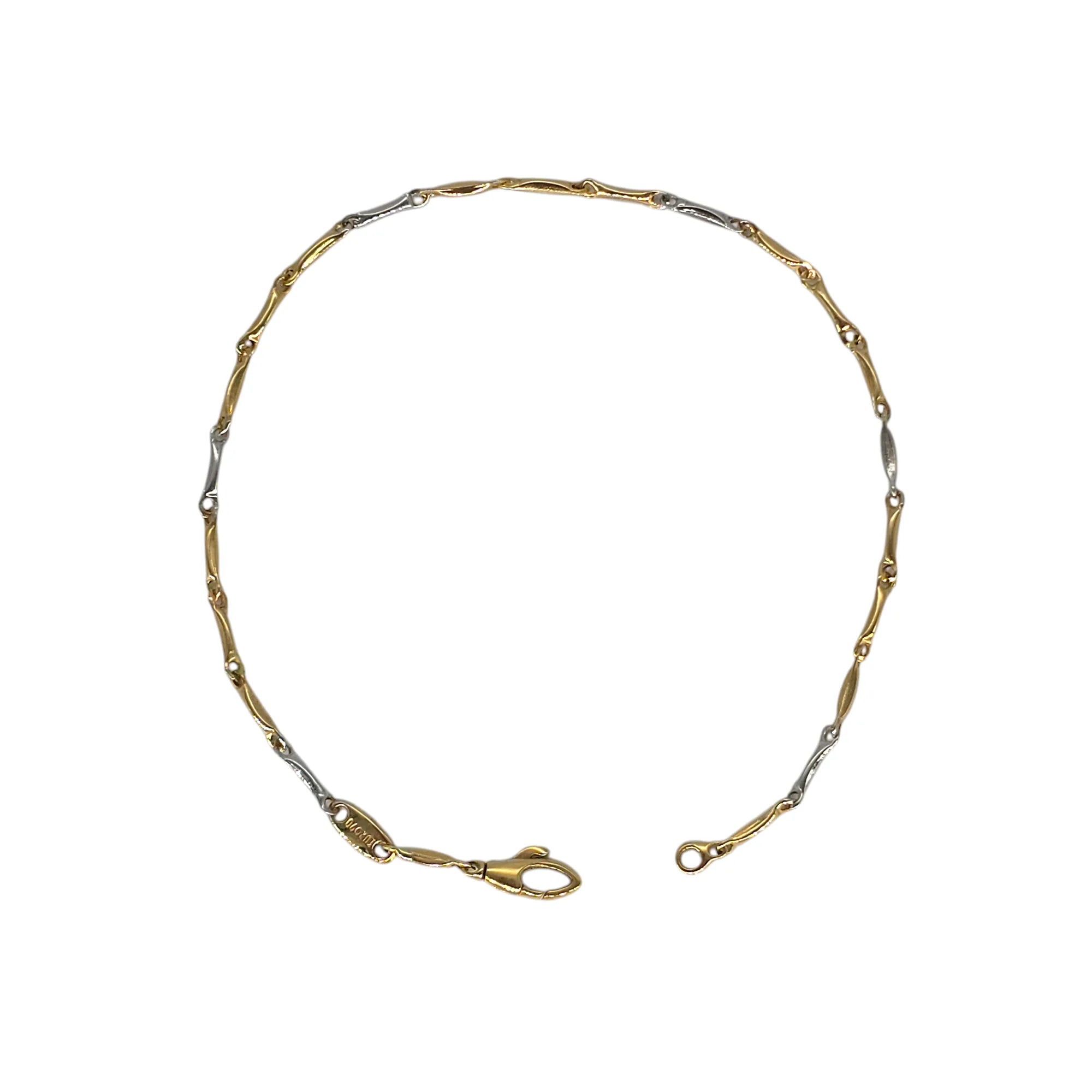 Bracciale uomo bicolore in oro 18kt leggero