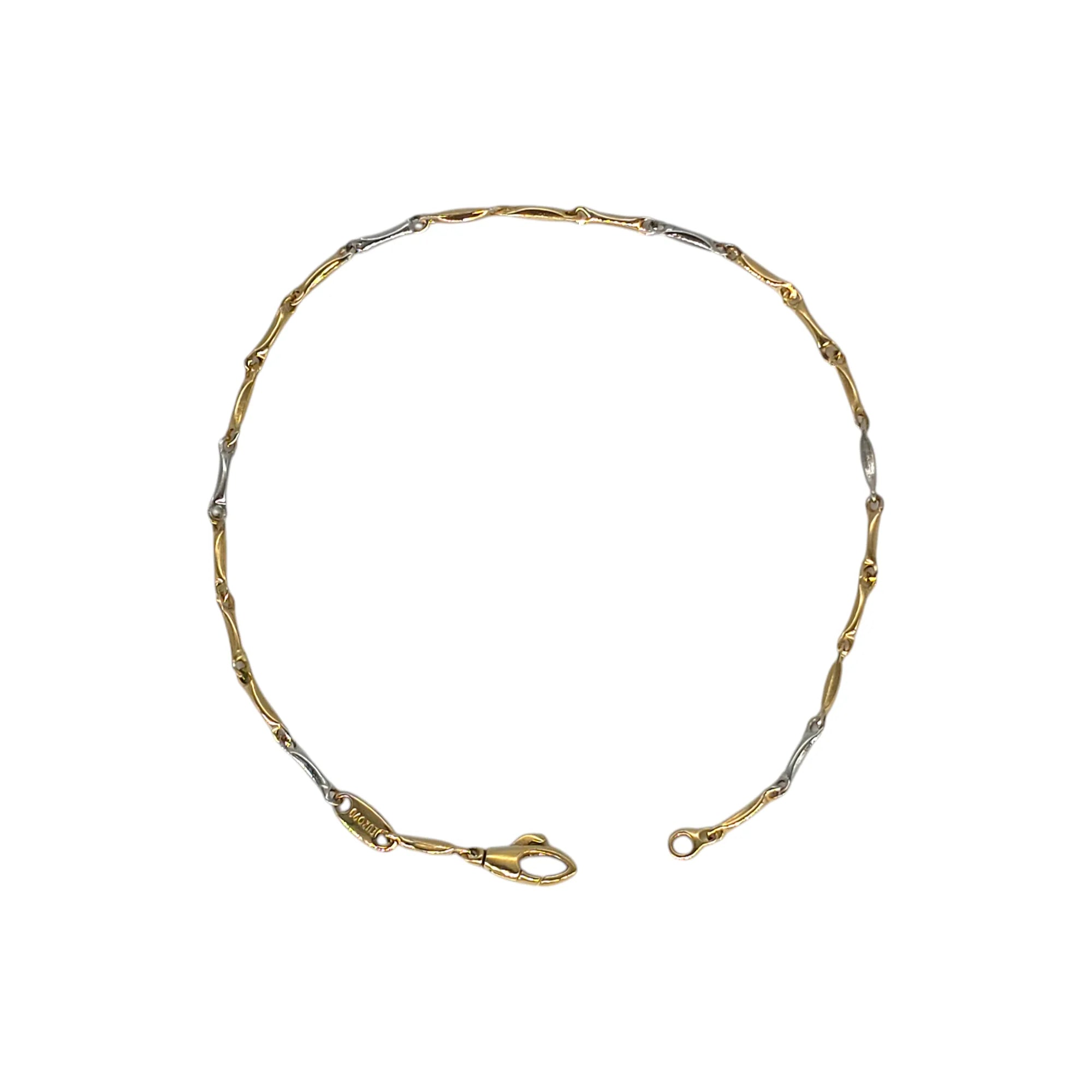Bracciale uomo bicolore in oro 18kt leggero