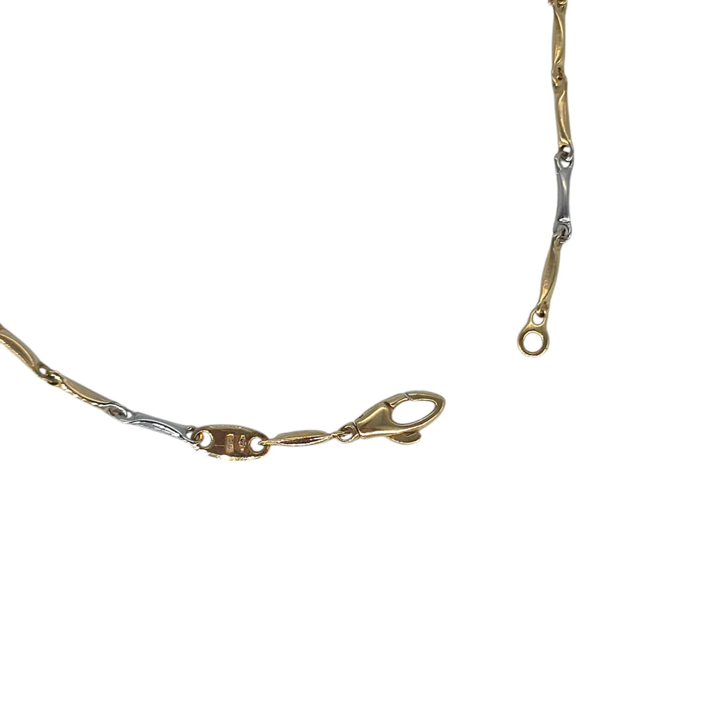 Bracciale uomo bicolore in oro 18kt leggero