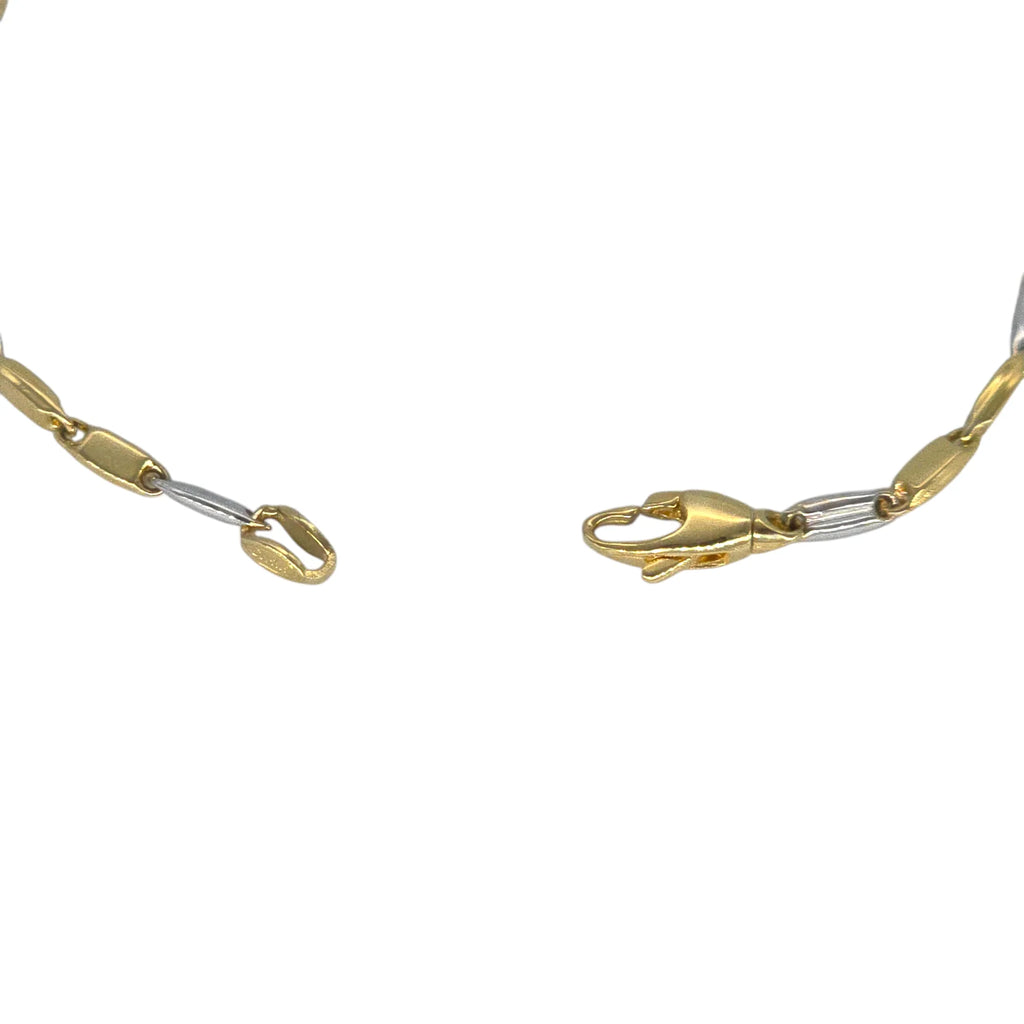 Bracciale uomo bicolore in oro 18kt misura media