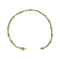 Bracciale uomo bicolore in oro 18kt stile classico