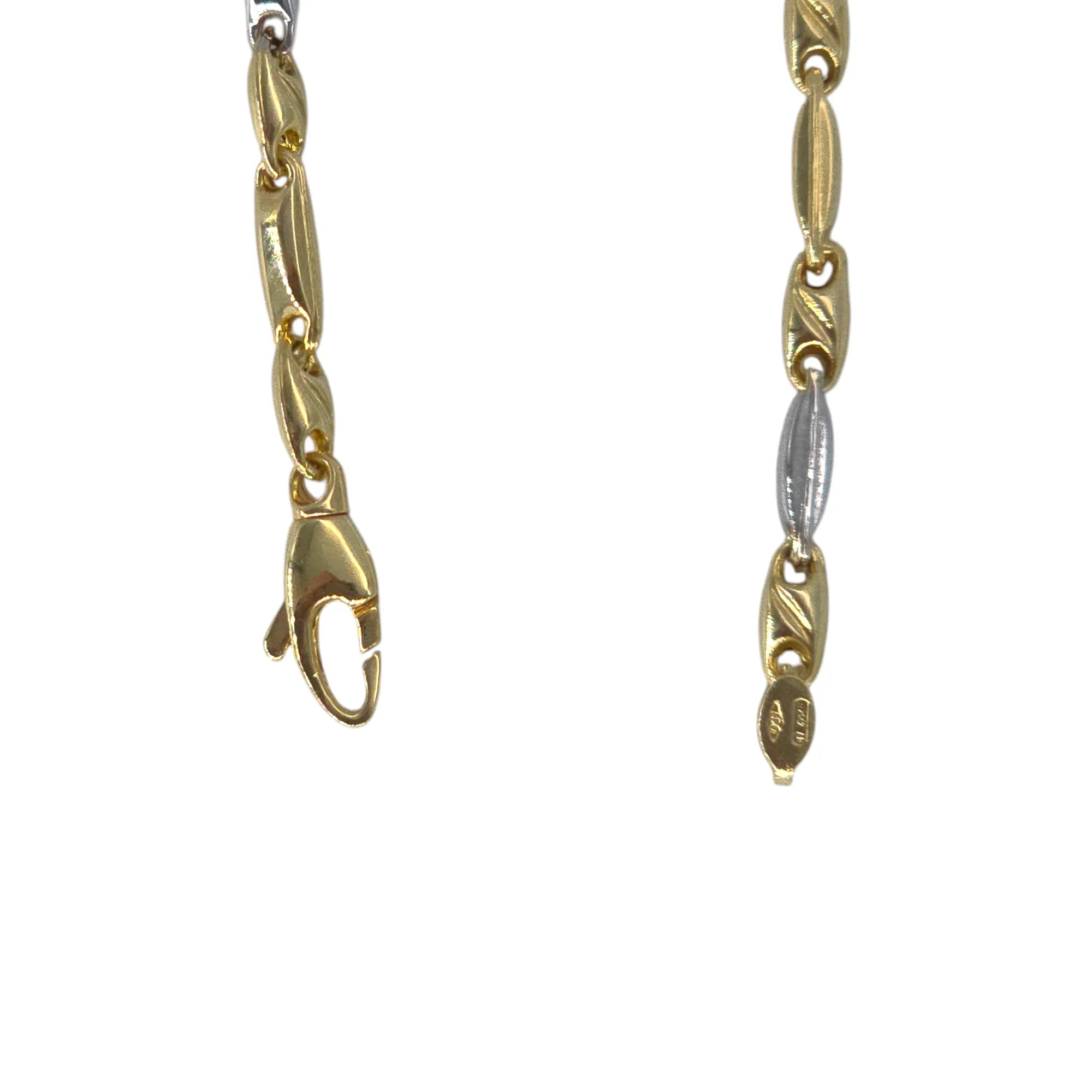 Bracciale uomo bicolore in oro 18kt stile classico