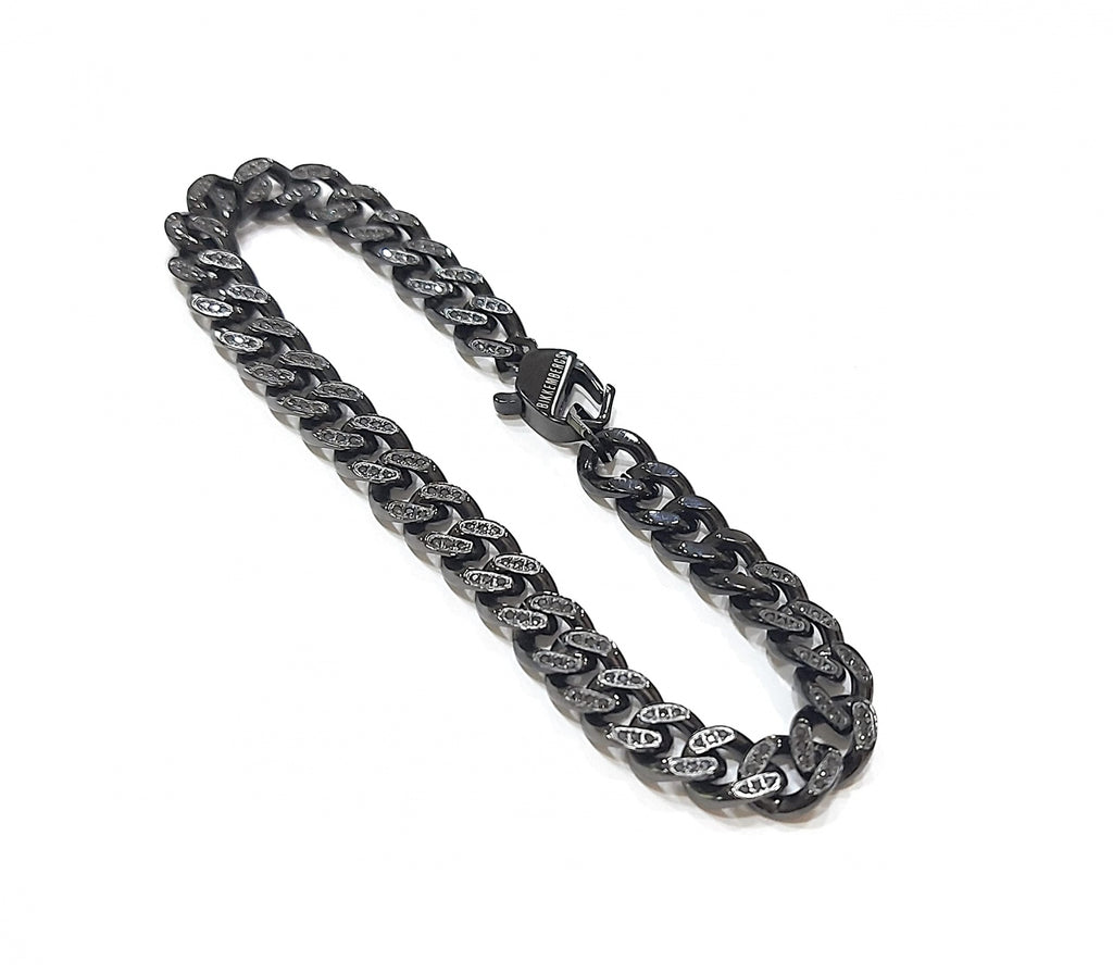 Bikkembergs Herrenarmband aus Stahl und Diamanten skib15bd