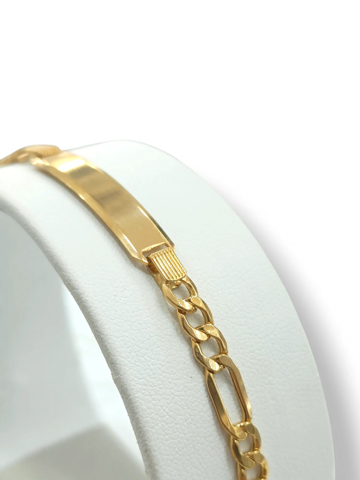 Herrenarmband Kette mit Plakette aus 9 Karat Gelbgold Igold