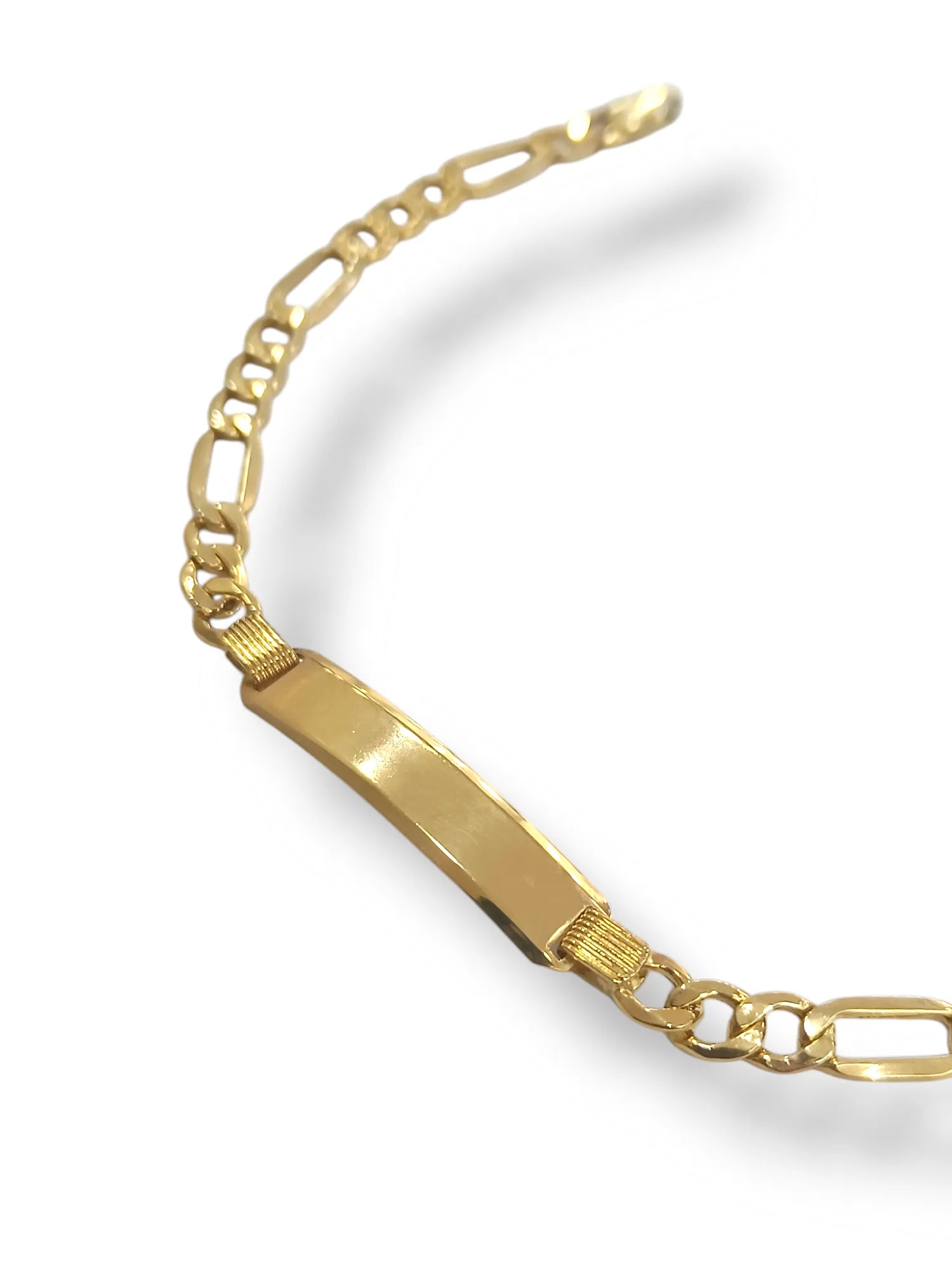 Herrenarmband Kette mit Plakette aus 9 Karat Gelbgold Igold