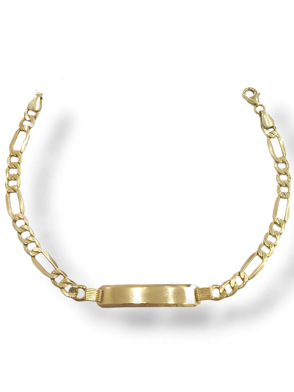 Herrenarmband Kette mit Plakette aus 9 Karat Gelbgold Igold