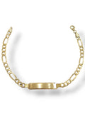 Herrenarmband Kette mit Plakette aus 9 Karat Gelbgold Igold