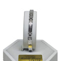 Bracciale uomo con maglia moderna lavorata in oro bianco 750