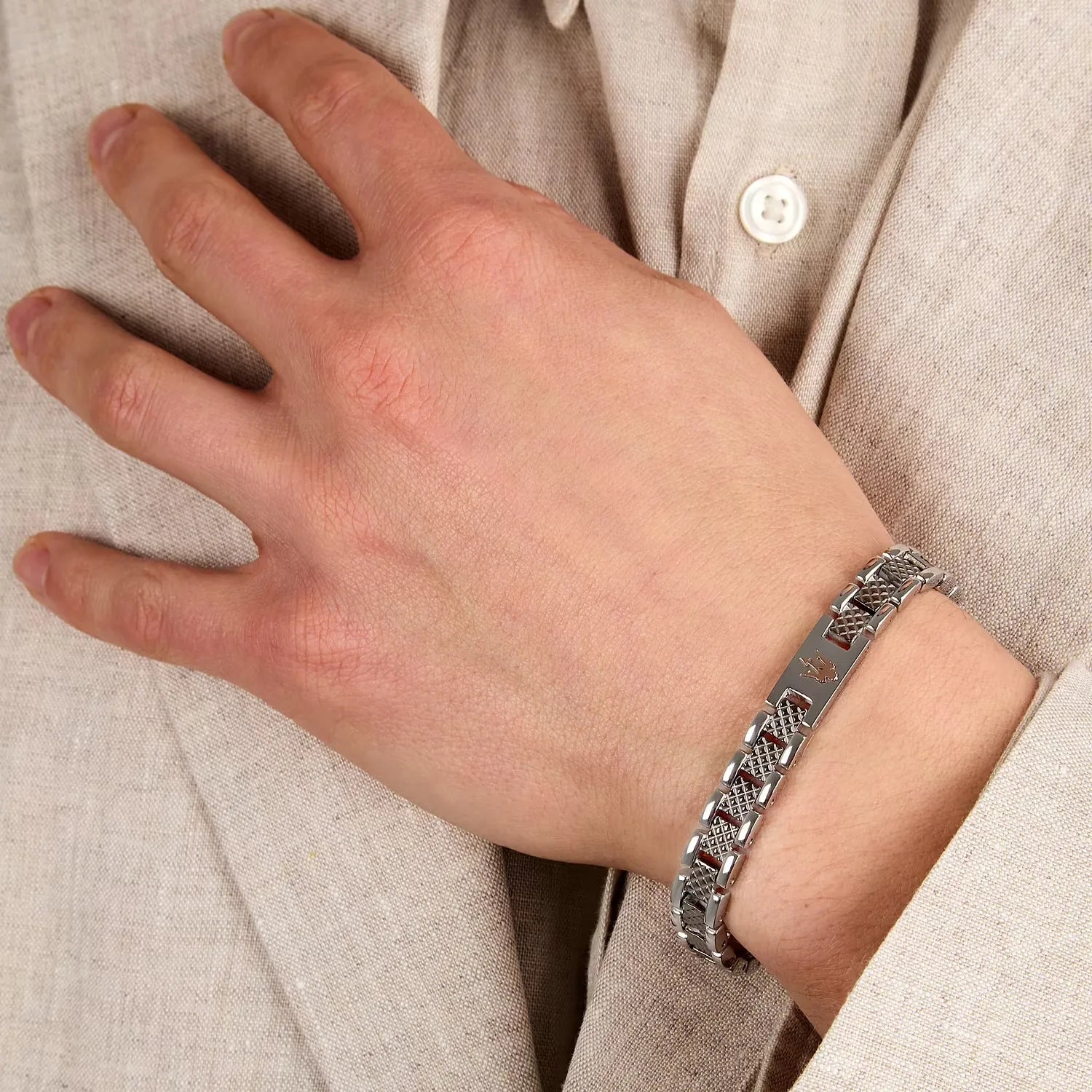 Bracciale uomo gioielli Maserati jm225avd86