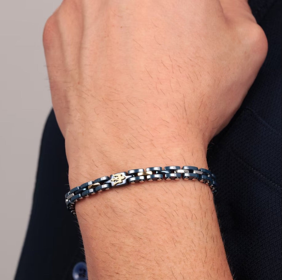 Bracciale Maserati uomo blu jm420ati01
