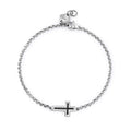 Bracciale uomo gioielli Sagapò Charisma shs11 croce smaltata nera